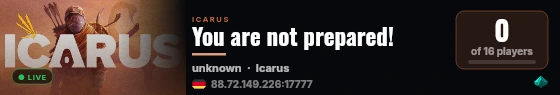 You are not prepared! live status badge