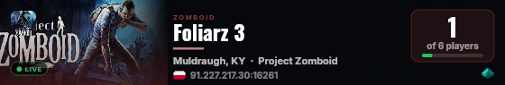 Foliarz 3 live status badge