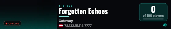 Forgotten Echoes live status badge