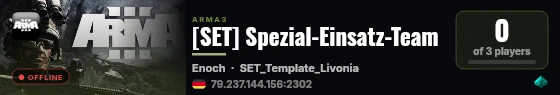 [SET] Spezial-Einsatz-Team live status badge