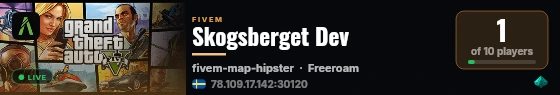 Skogsberget Dev live status badge