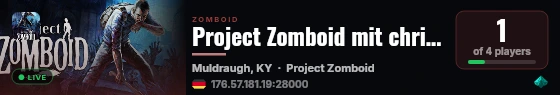 Project Zomboid mit chries live status badge