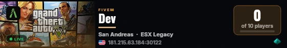 Dev live status badge