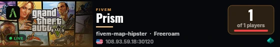 Prism live status badge