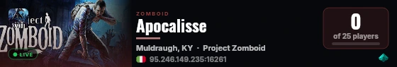 Apocalisse live status badge