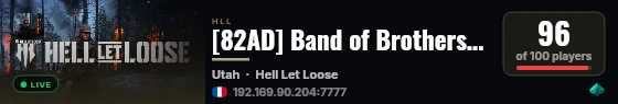 [82AD] Band of Brothers | #2 | discord.gg/82nd live status badge