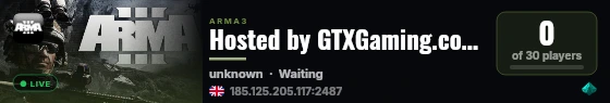 Hosted by GTXGaming.co.uk live status badge