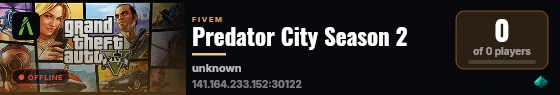 Predator City Season 2 live status badge