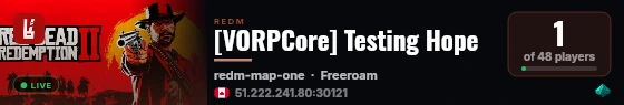 [VORPCore] Testing Hope live status badge