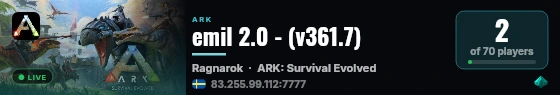 emil 2.0 - (v361.7) live status badge