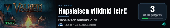 Hapsiaisen viikinki leiri! live status badge