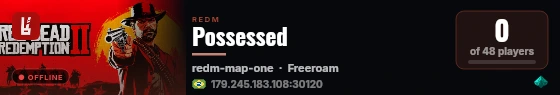 Possessed live status badge