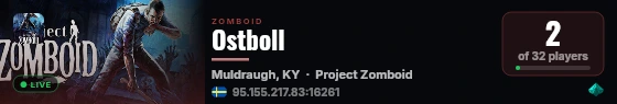 Ostboll live status badge