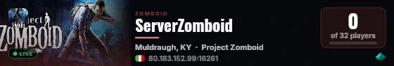 ServerZomboid live status badge