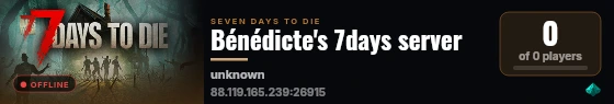 Bénédicte's 7days server live status badge