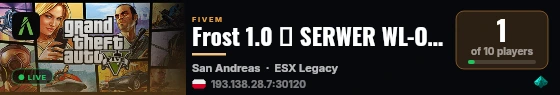 Frost 1.0 ⭐ SERWER WL-OFF ⭐ EKONOMIA MEDIUM ⭐ BOJOWKA ZAKAZANA live status badge