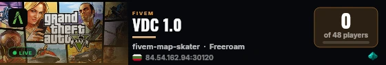 VDC 1.0 live status badge