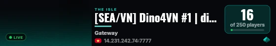 [SEA/VN] Dino4VN #1 | dino4vn.com live status badge