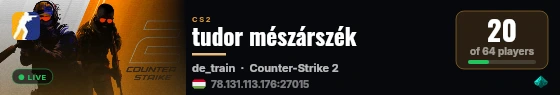 tudor mészárszék live status badge