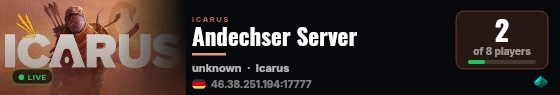 Andechser Server live status badge