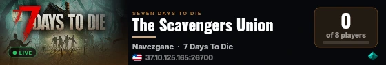 The Scavengers Union live status badge