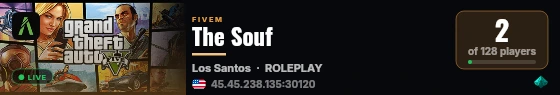 The Souf live status badge