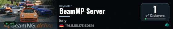 BeamMP Server live status badge