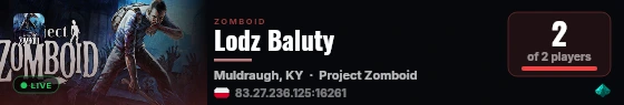 Lodz Baluty live status badge