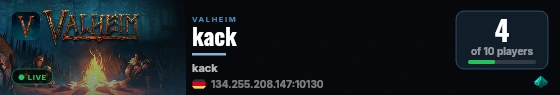 kack live status badge