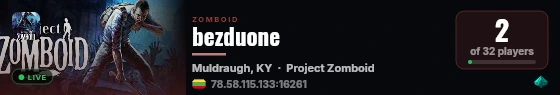 bezduone live status badge