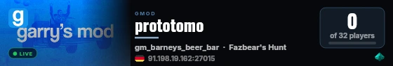 prototomo live status badge