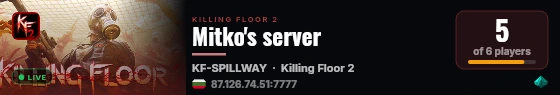 Mitko's server live status badge