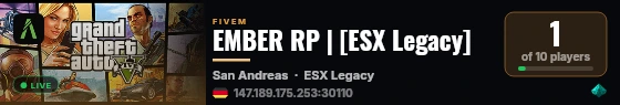 EMBER RP | [ESX Legacy] live status badge