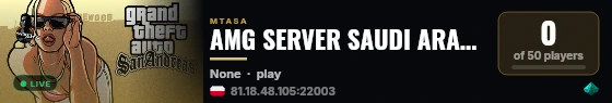 AMG SERVER SAUDI ARABIA live status badge