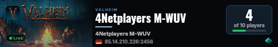4Netplayers M-WUV live status badge