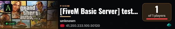 [FiveM Basic Server] test local live status badge