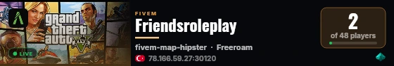Friendsroleplay live status badge