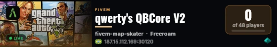 qwerty's QBCore V2 live status badge