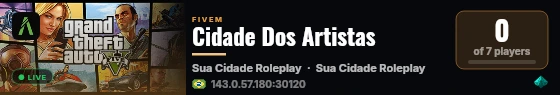 Cidade Dos Artistas live status badge