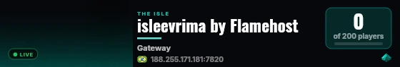 isleevrima by Flamehost live status badge