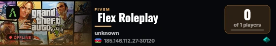  Flex Roleplay live status badge