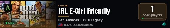 IRL E-Girl Friendly live status badge