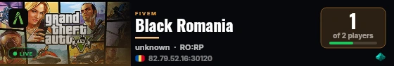 Black Romania live status badge