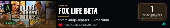 FOX LIFE BETA live status badge