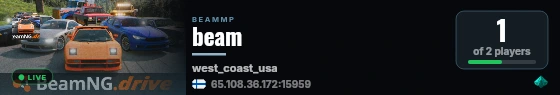 beam live status badge