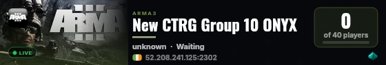New CTRG Group 10 ONYX live status badge