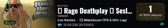 RAGE DEATHPLAY live status badge