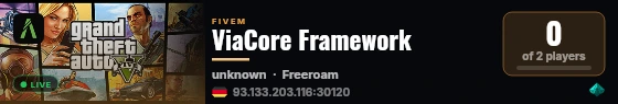 ViaCore Framework live status badge