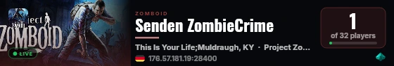 Senden ZombieCrime live status badge