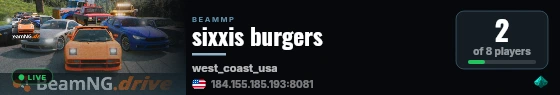 sixxis burgers live status badge